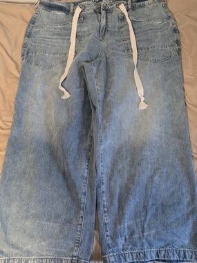 torrid Light Blue Relaxed Women's Denim Jeans with Drawstring